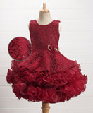 Sleeveless Party Tutu Dress Lace Design