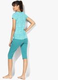 Sweet Dreams - Turquoise Striped Capri Set