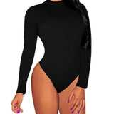 Plus Size Casual Bodycon Bodysuits Rompers Womens Jumpsuit Spring Summer Sexy O Neck Long Sleeve Playsuits