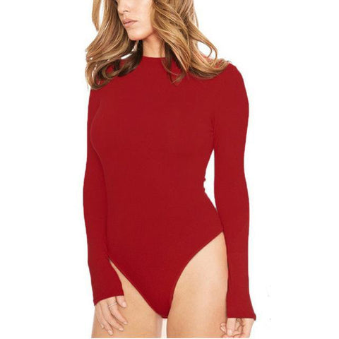 Plus Size Casual Bodycon Bodysuits Rompers Womens Jumpsuit Spring Summer Sexy O Neck Long Sleeve Playsuits